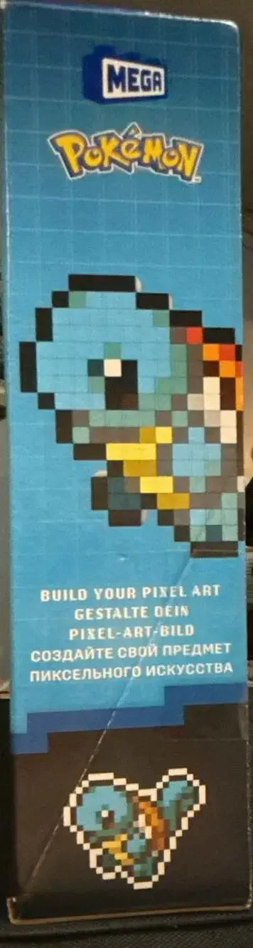 Mega Pokémon Squirtle Pixel Art Building Set 367 Pieces HTH77
